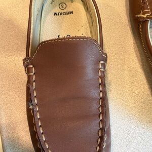 Footmates Brooklyn Brown Leather Loafers • Youth Boys Size 3 • Like New